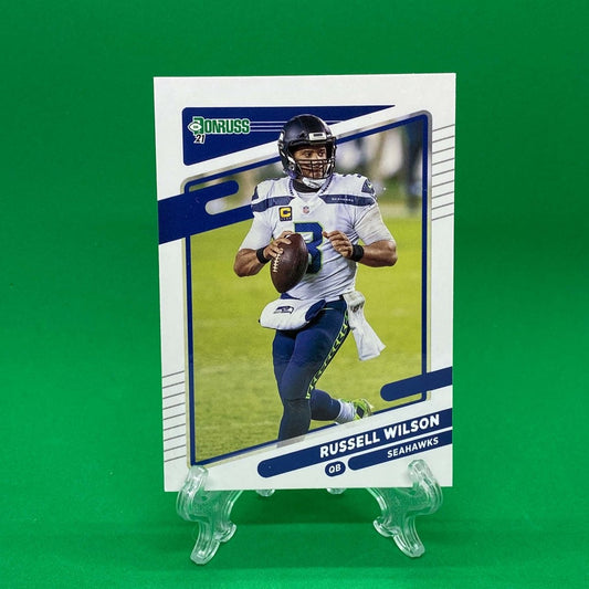 Raw Individual Card: 2021 Donruss Football Base Set - Russell Wilson (#28) - Hails Mary Cards