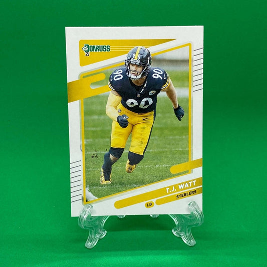 Raw Individual Card: 2021 Donruss Football Base Set - T.J. Watt (#22) - Hails Mary Cards