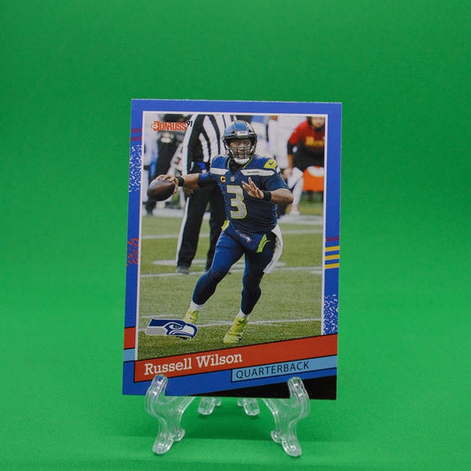Raw Individual Card: 2021 Donruss Football Donruss 91 - Russell Wilson (#91-19) - Hails Mary Cards