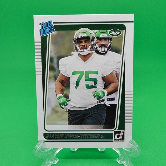Raw Individual Card: 2021 Donruss Football Rated Rookie - Alijah Vera-Tucker (#333) - Hails Mary Cards