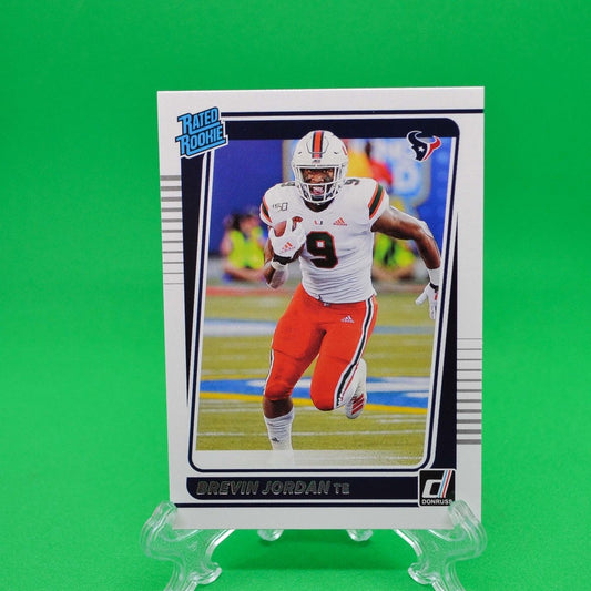 Raw Individual Card: 2021 Donruss Football Rated Rookie - Brevin Jordan (#308) - Hails Mary Cards