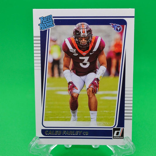Raw Individual Card: 2021 Donruss Football Rated Rookie - Caleb Farley (#339) - Hails Mary Cards