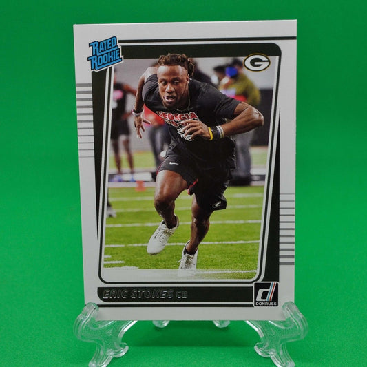 Raw Individual Card: 2021 Donruss Football Rated Rookie - Eric Stokes (#343) - Hails Mary Cards