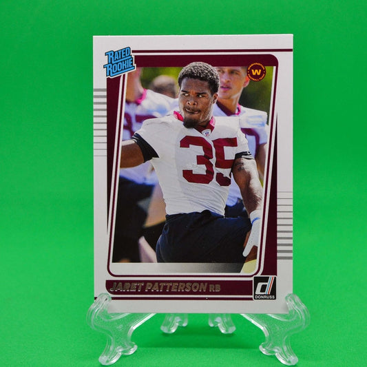 Raw Individual Card: 2021 Donruss Football Rated Rookie - Jaret Patterson (#298) - Hails Mary Cards