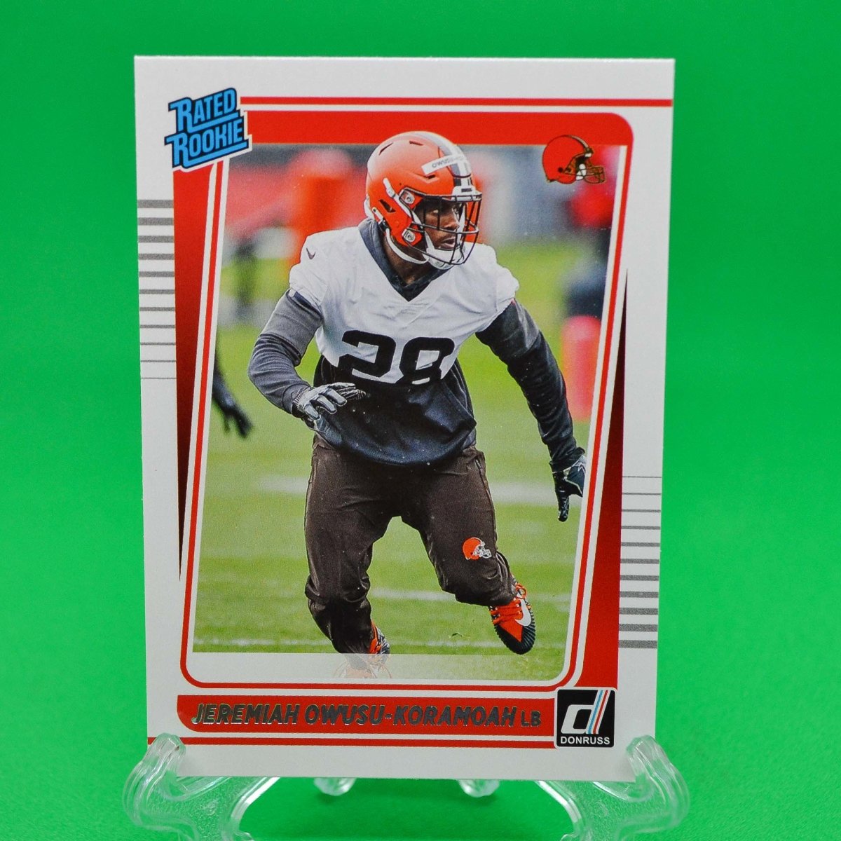 Raw Individual Card: 2021 Donruss Football Rated Rookie - Jeremiah Owusu-Koramoah (#326) - Hails Mary Cards