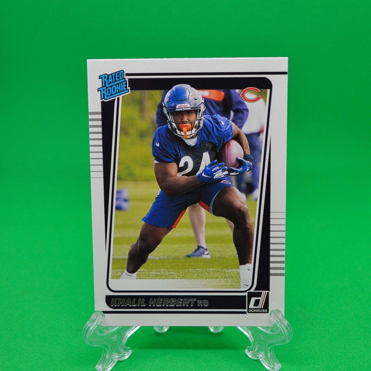 Raw Individual Card: 2021 Donruss Football Rated Rookie - Khalil Herbert (#318) - Hails Mary Cards