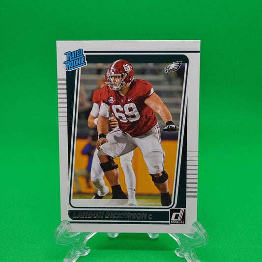 Raw Individual Card: 2021 Donruss Football Rated Rookie - Landon Dickerson (#305) - Hails Mary Cards