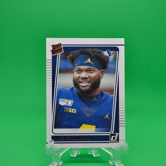 Raw Individual Card: 2021 Donruss Football Rated Rookie Portrait - Nico Collins (#280) - Hails Mary Cards