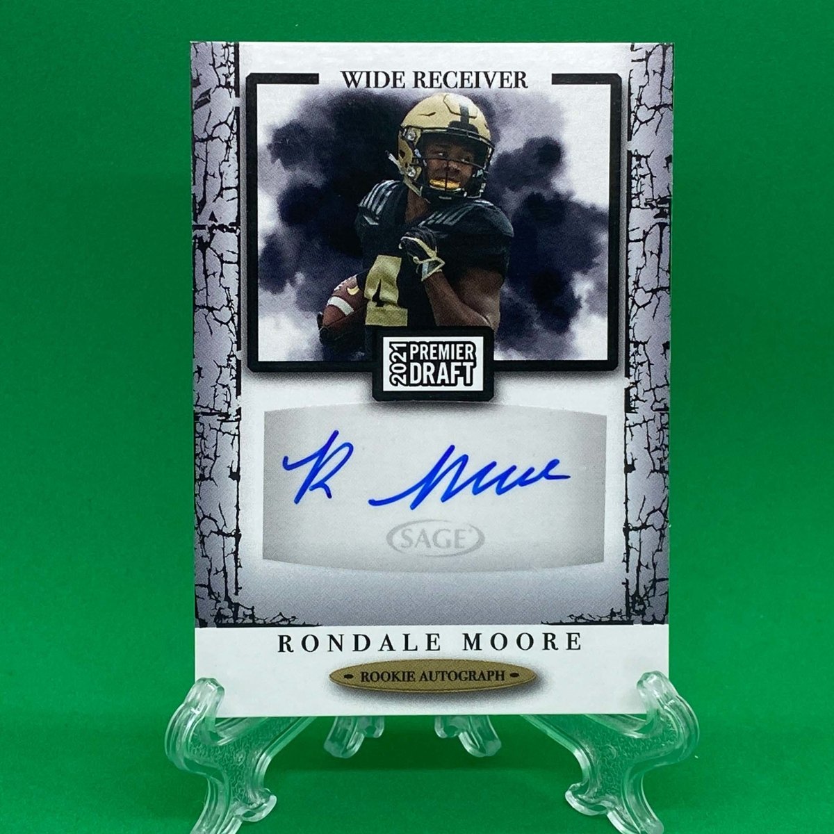 Raw Individual Card: 2021 Hit Premier Draft Low Series Football Base Rookie Autograph - Rondale Moore Autograph (#A43) - Hails Mary Cards