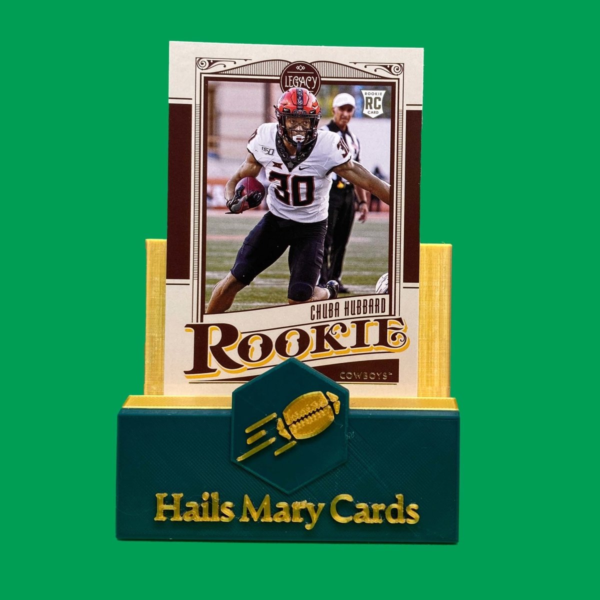 Raw Individual Card: 2021 Legacy Football Base Rookies - chuba Hubbard (#165) - Hails Mary Cards