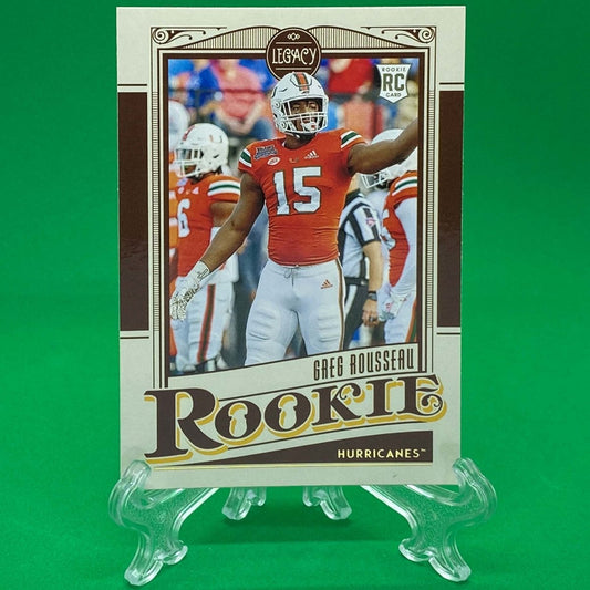 Raw Individual Card: 2021 Legacy Football Base Rookies - Greg Rousseau (#180) - Hails Mary Cards