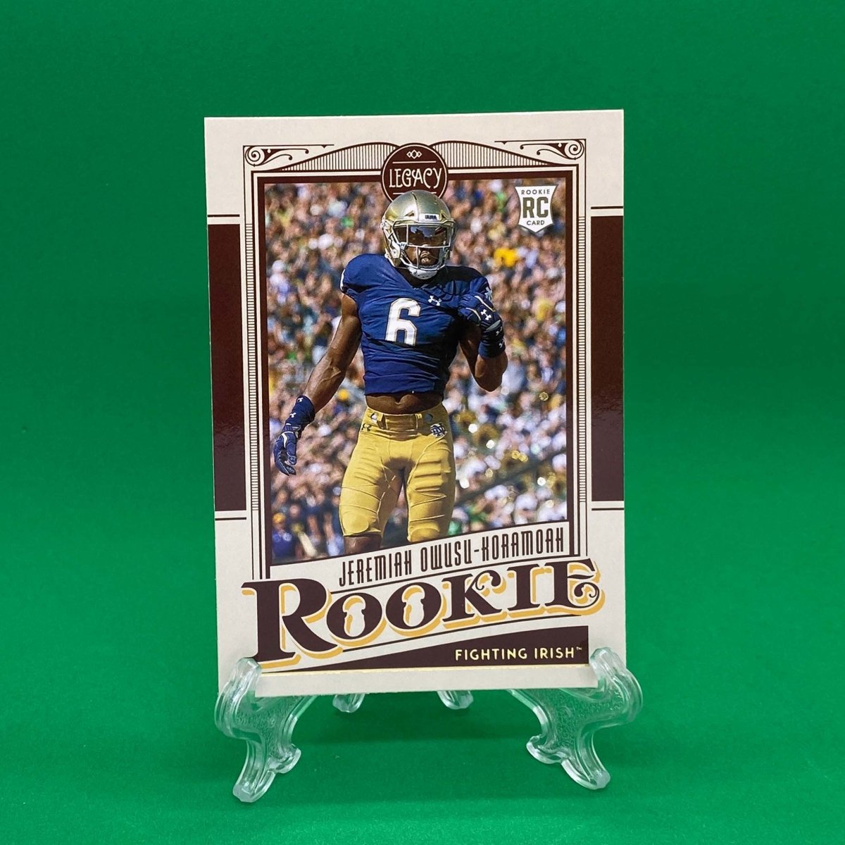 Raw Individual Card: 2021 Legacy Football Base Rookies - Jeremiah Owusu-Koramoah (#199) - Hails Mary Cards