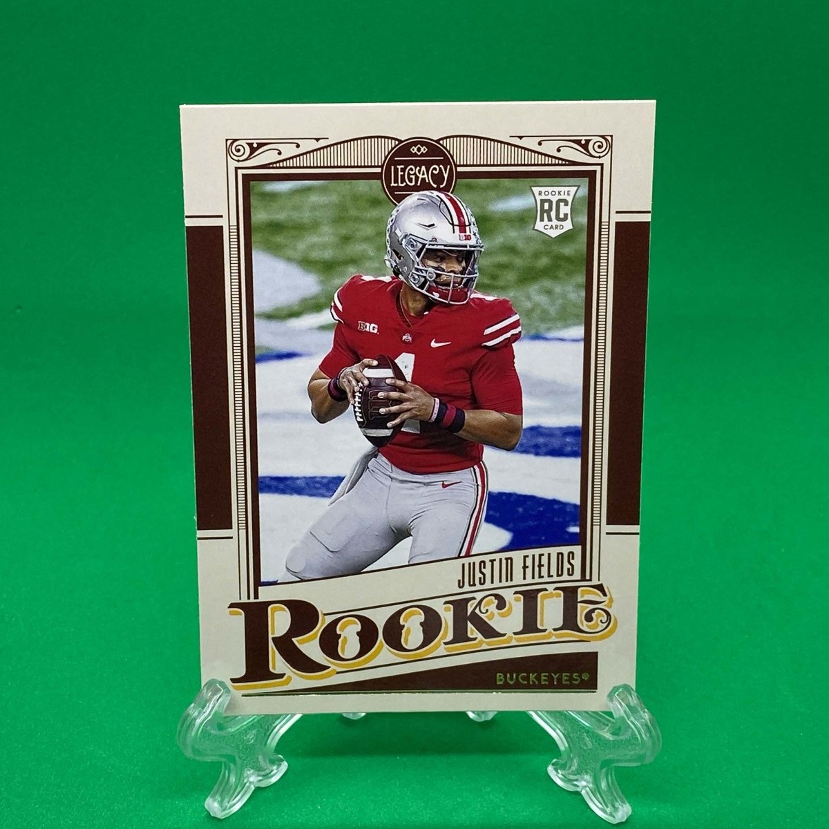 Raw Individual Card: 2021 Legacy Football Base Rookies - Justin Fields (#142) - Hails Mary Cards