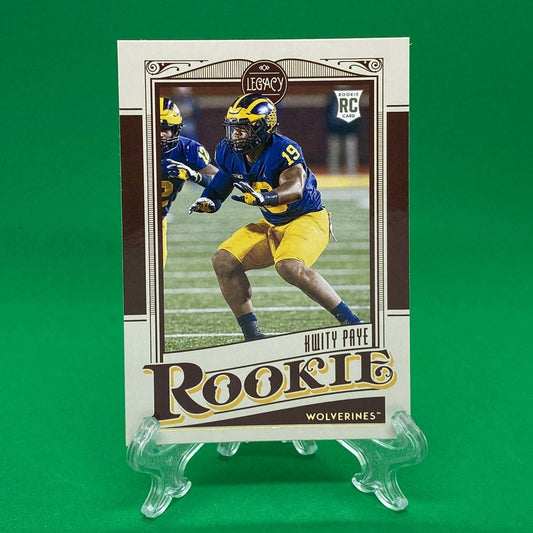 Raw Individual Card: 2021 Legacy Football Base Rookies - Kwitty Paye (#181) - Hails Mary Cards