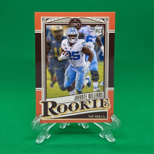 Raw Individual Card: 2021 Legacy Football Base Rookies, Parallel Card Orange (#/199) - Javonte Williams (#166) - Hails Mary Cards