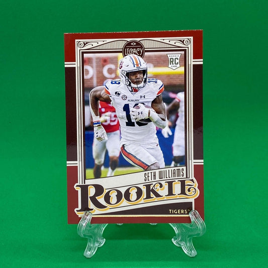 Raw Individual Card: 2021 Legacy Football Base Rookies, Parallel Card Red (#/299) - Seth Williams (#159) - Hails Mary Cards