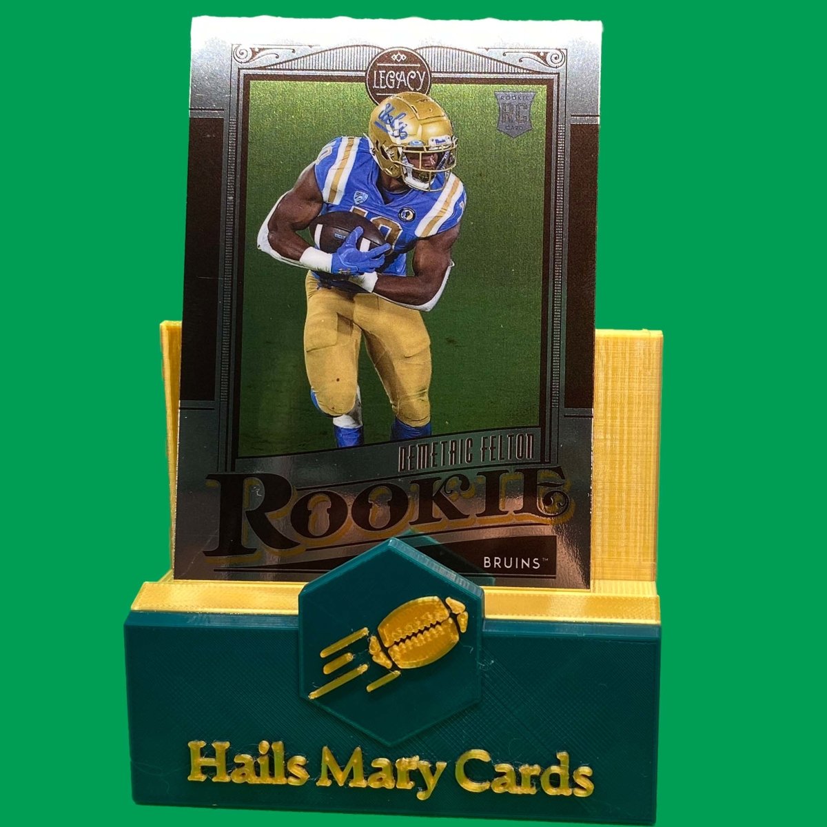 Raw Individual Card: 2021 Legacy Football Base Rookies, Premium Edition Chrome - Demetric Felton (#195) - Hails Mary Cards