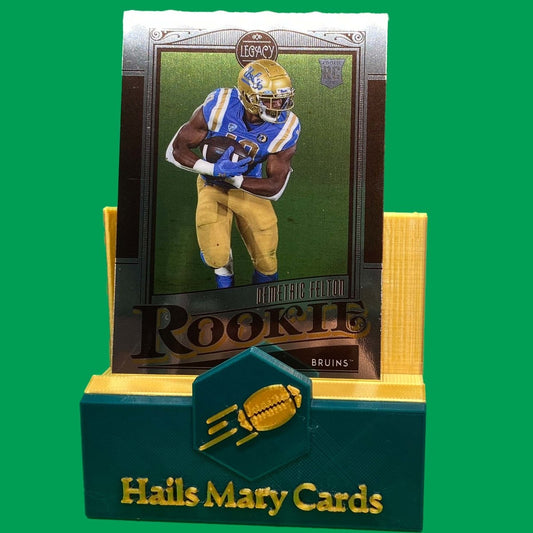 Raw Individual Card: 2021 Legacy Football Base Rookies, Premium Edition Chrome - Demetric Felton (#195) - Hails Mary Cards