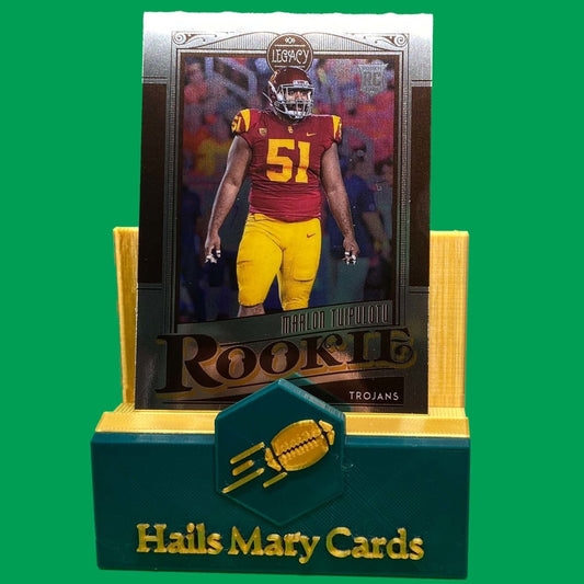 Raw Individual Card: 2021 Legacy Football Base Rookies, Premium Edition Chrome - Marlon Tuipulotu (#200) - Hails Mary Cards