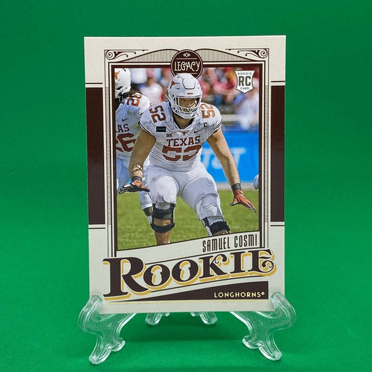 Raw Individual Card: 2021 Legacy Football Base Rookies - Samuel Cosmi (#189) - Hails Mary Cards