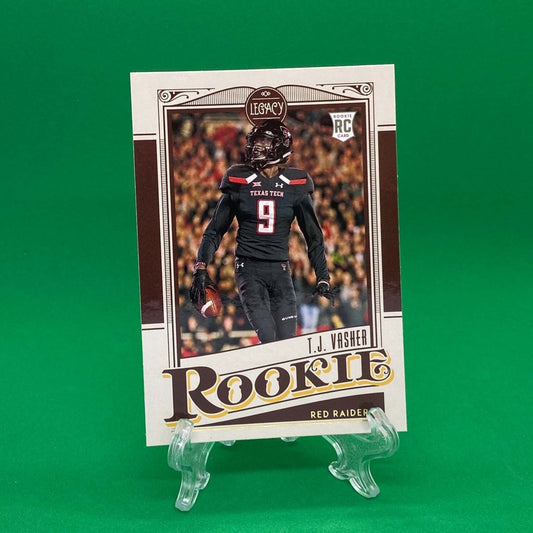 Raw Individual Card: 2021 Legacy Football Base Rookies - T.J. Vasher (#191) - Hails Mary Cards