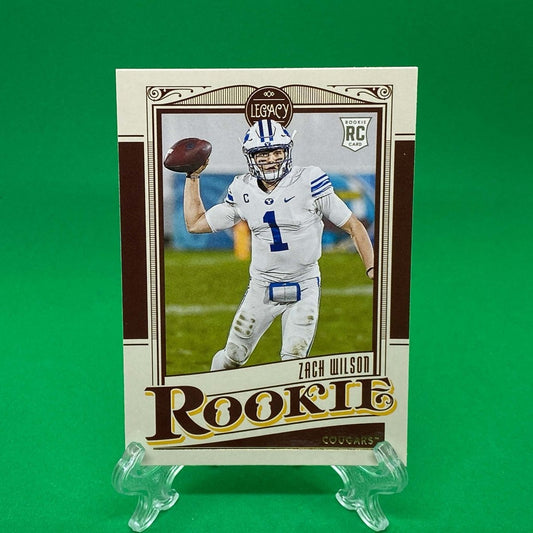 Raw Individual Card: 2021 Legacy Football Base Rookies - Zach Wilson (#143) - Hails Mary Cards