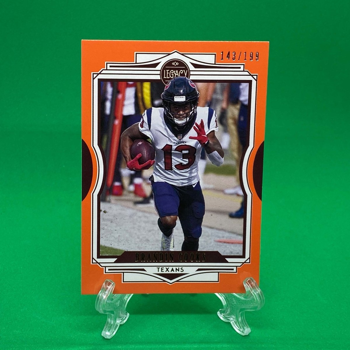 Raw Individual Card: 2021 Legacy Football Base Set, Parallel Card Orange (#/199) - Brandin Cooks (#70) - Hails Mary Cards