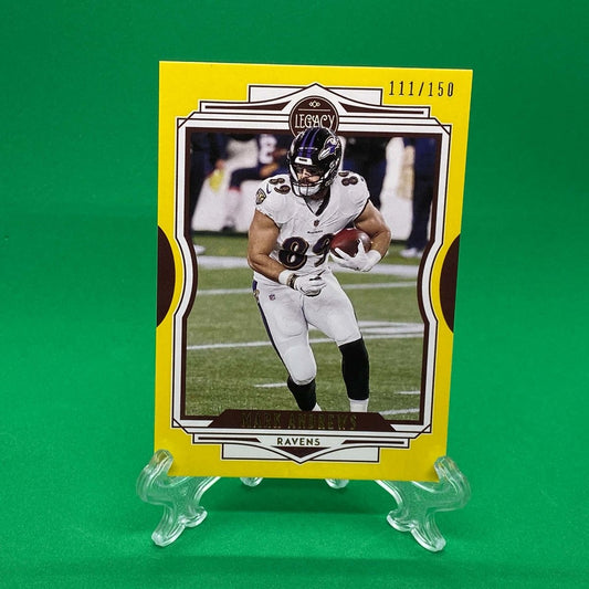 Raw Individual Card: 2021 Legacy Football Base Set, Parallel Card Yellow (#/150) - Mark Andrews (#15) - Hails Mary Cards