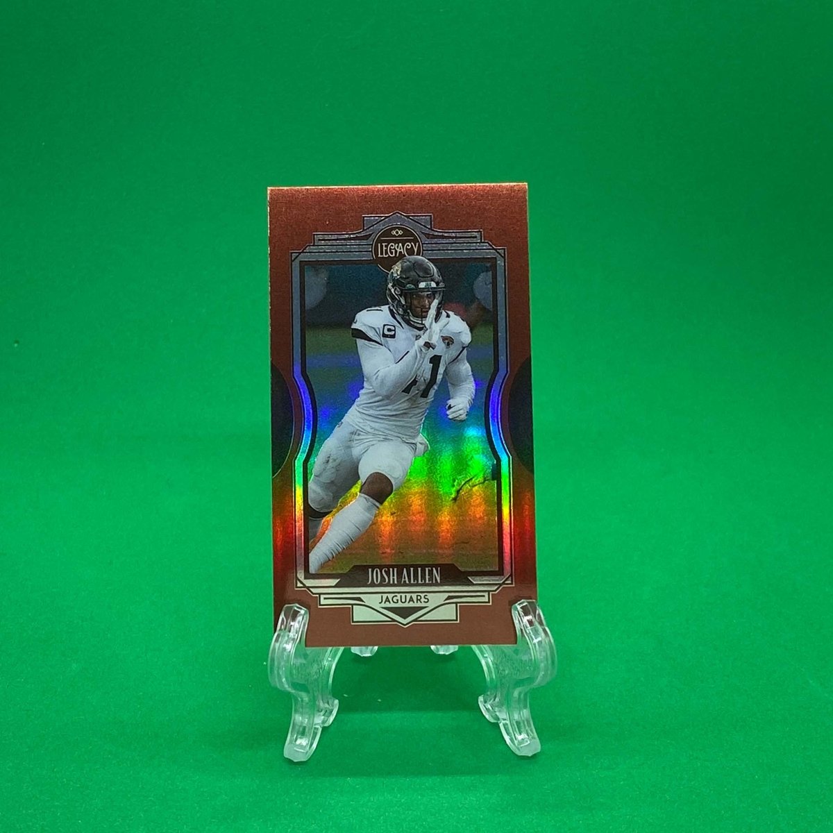 Raw Individual Card: 2021 Legacy Football Base Set, Premium Edition Mini Ruby (#/75) - Josh Allen (#77) - Hails Mary Cards