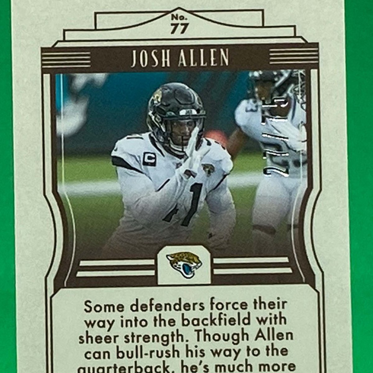 Raw Individual Card: 2021 Legacy Football Base Set, Premium Edition Mini Ruby (#/75) - Josh Allen (#77) - Hails Mary Cards