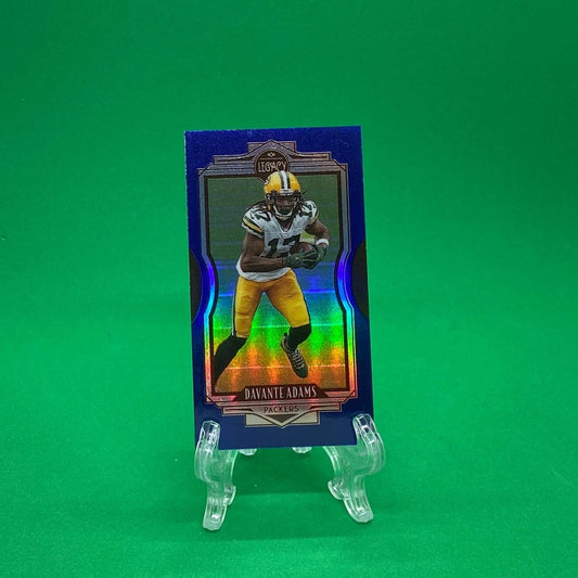 Raw Individual Card: 2021 Legacy Football Base Set, Premium Edition Mini Sapphire (#/50) - Davante Adams (#65) - Hails Mary Cards