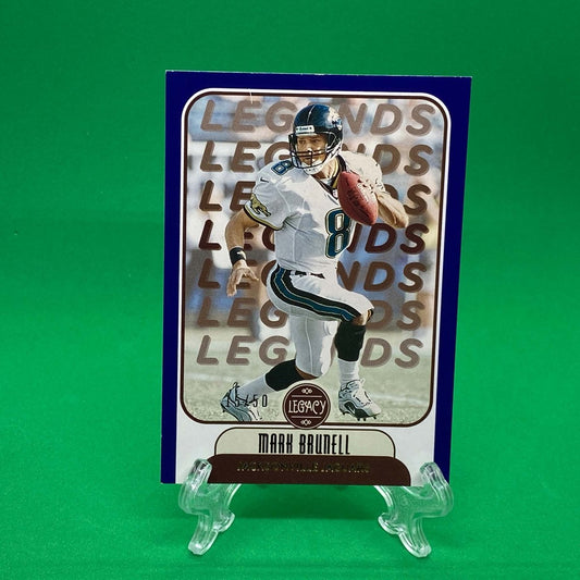 Raw Individual Card: 2021 Legacy Football Base Set(Legends), Parallel Card Blue (#/50) - Mark Brunell (#125) - Hails Mary Cards