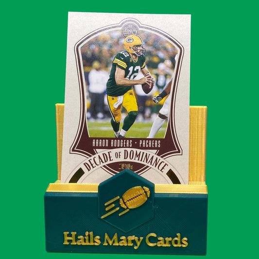 Raw Individual Card: 2021 Legacy Football Decade of Dominance - Aaron Rodgers (#DD-20) - Hails Mary Cards