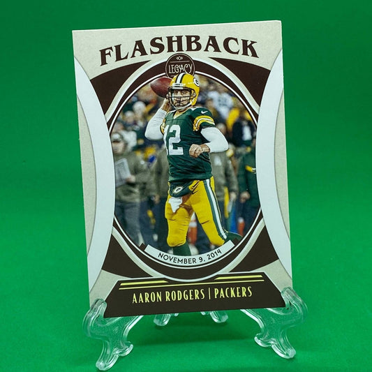 Raw Individual Card: 2021 Legacy Football Flashback - Aaron Rodgers (#FB-26) - Hails Mary Cards