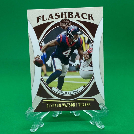 Raw Individual Card: 2021 Legacy Football Flashback - Deshaun Watson (#FB-28) - Hails Mary Cards