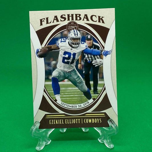Raw Individual Card: 2021 Legacy Football Flashback - Ezekiel Elliott (#FB-11) - Hails Mary Cards