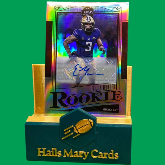 Raw Individual Card: 2021 Legacy Football Rookies Premium Penmanship Silver - Elijah Molden Autograph (#183) - Hails Mary Cards
