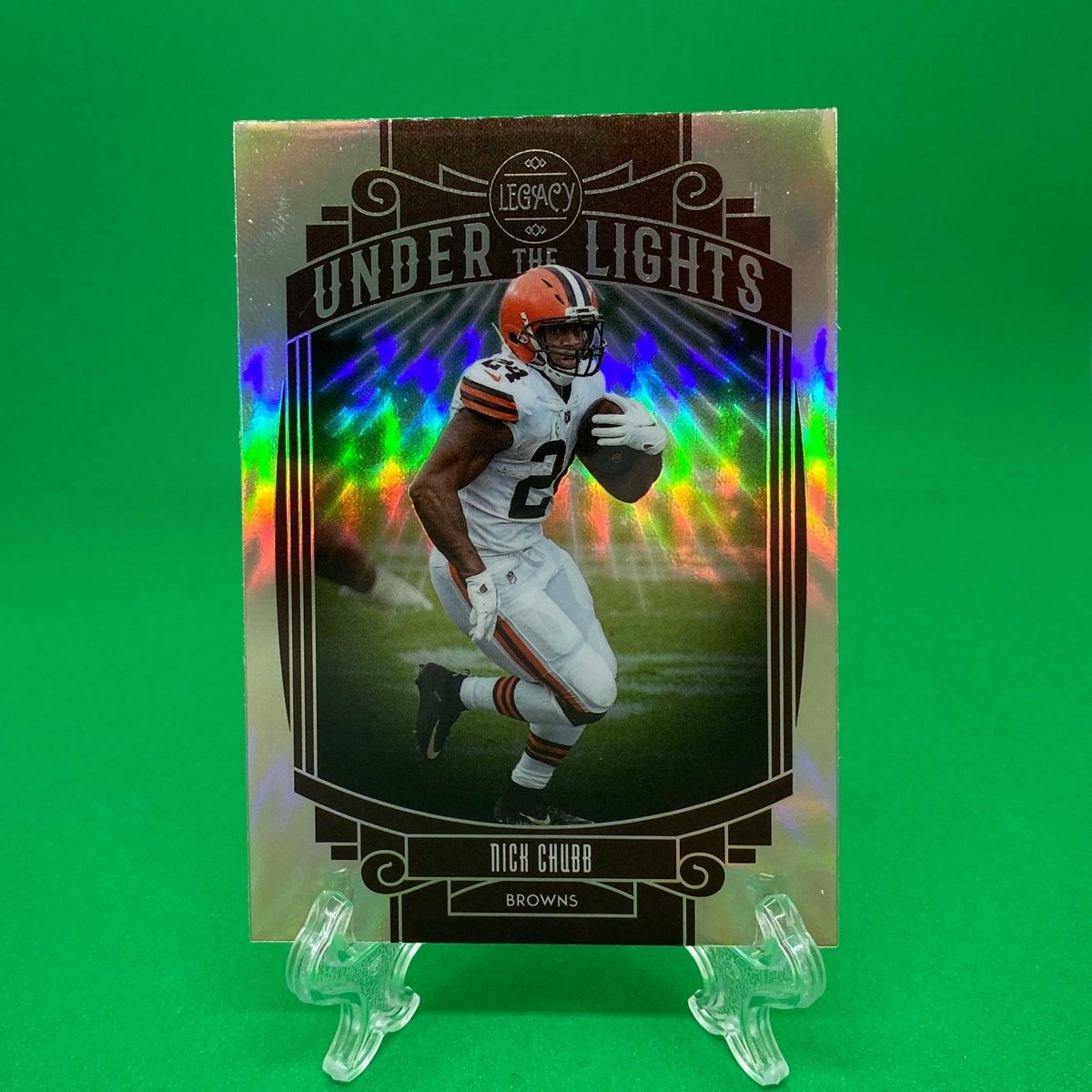 Raw Individual Card: 2021 Legacy Football Under The Lights, Silver - Nick Chubb (#UL-NC) - Hails Mary Cards