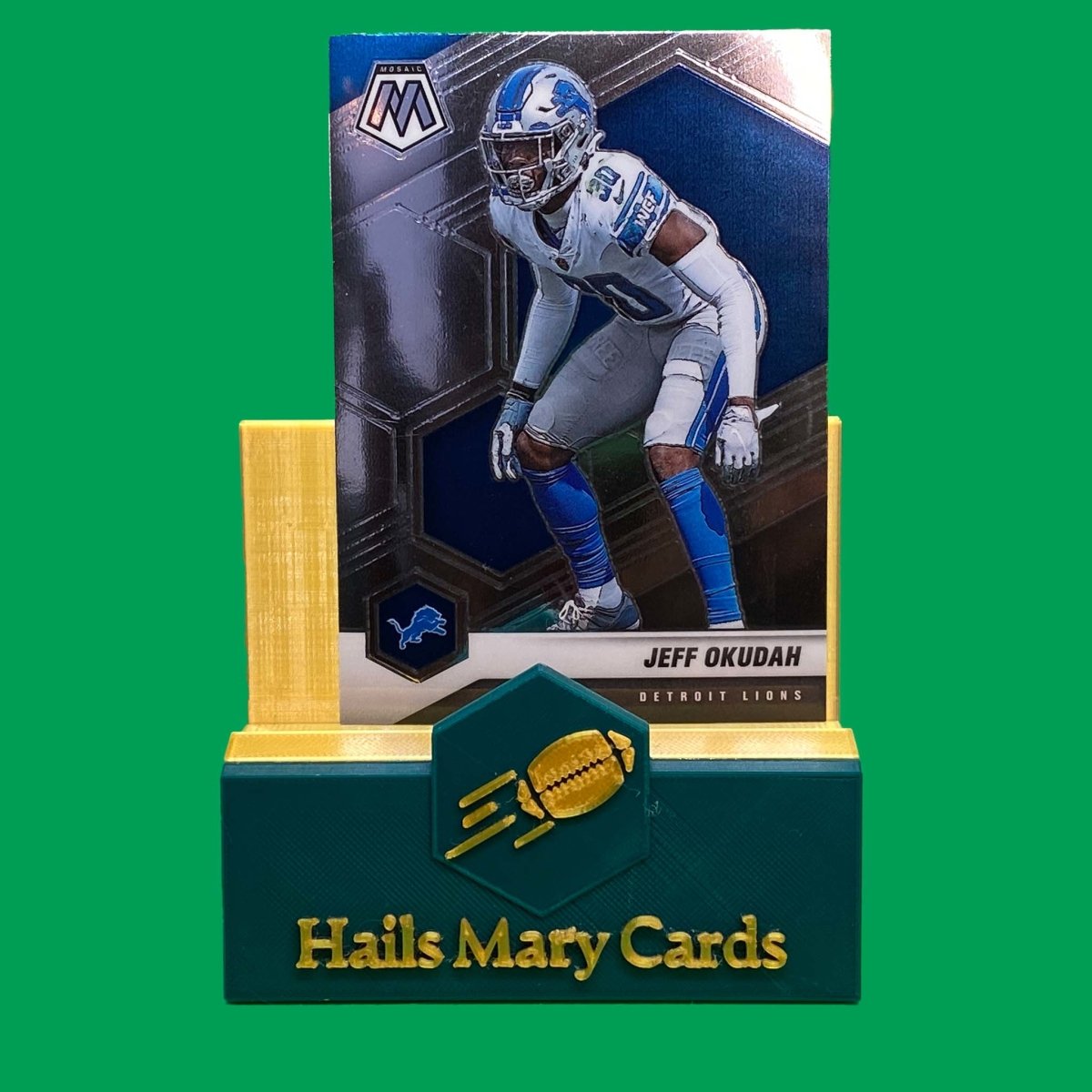 Raw Individual Card: 2021 Mosaic Football Base Set(Base) - Jeff Okudah (#77) - Hails Mary Cards