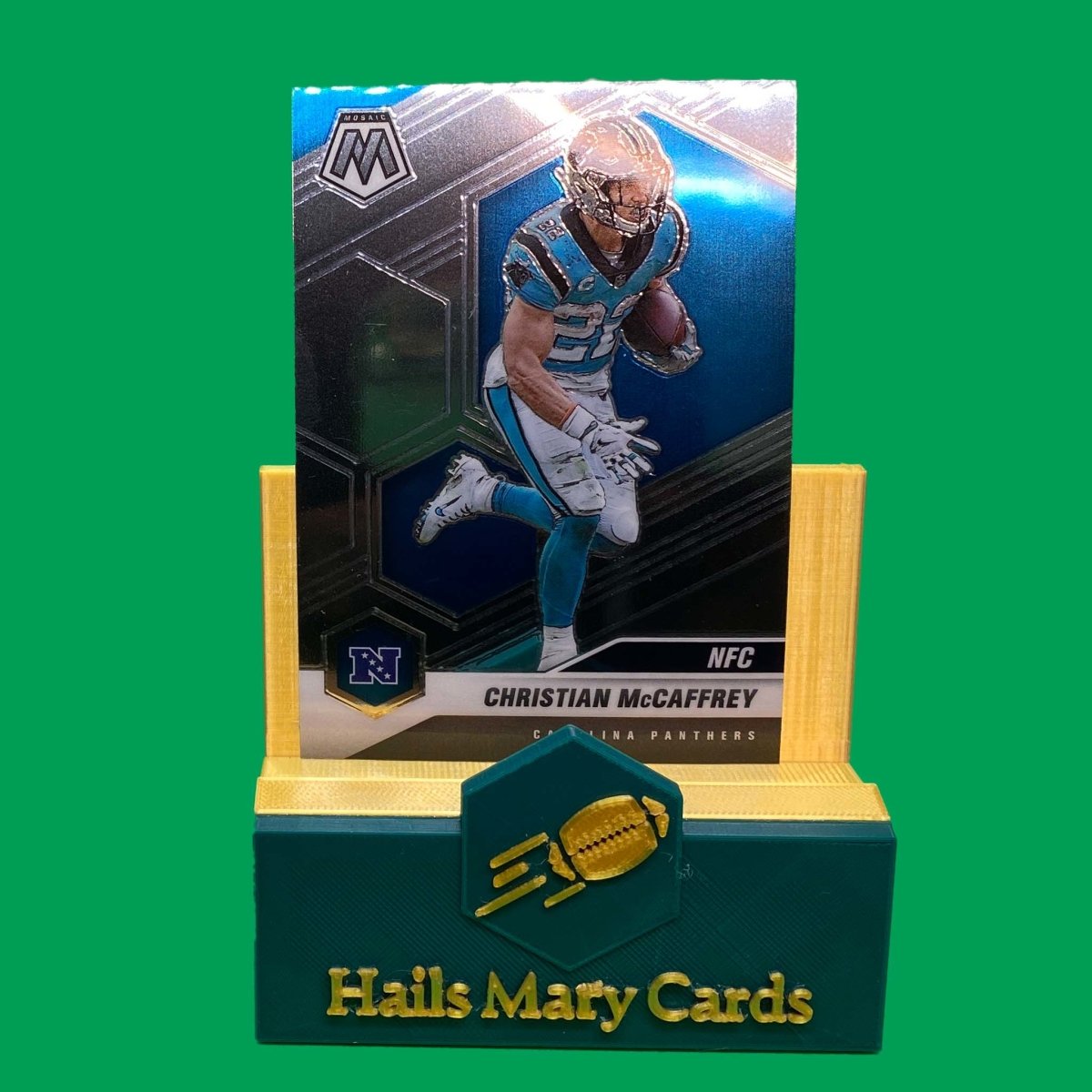 Raw Individual Card: 2021 Mosaic Football Base Set(Variations NFC) - Christian McCaffrey (#210) - Hails Mary Cards