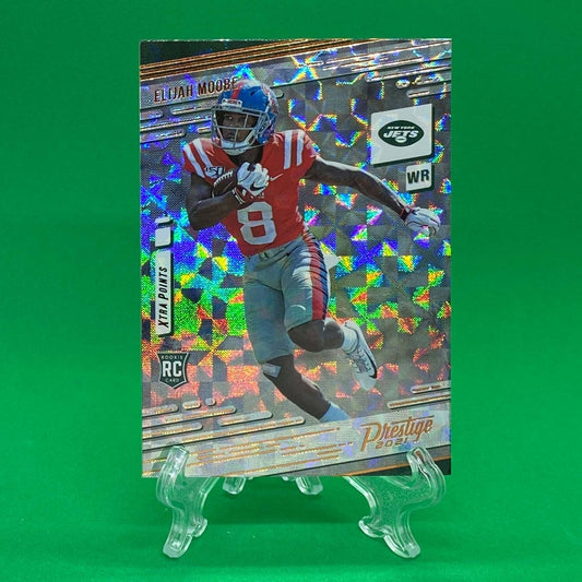 Raw Individual Card: 2021 Prestige Football Base Set, Hyper - Elijah Moore (#221) - Hails Mary Cards