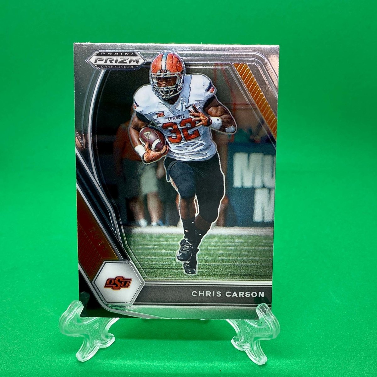Raw Individual Card: 2021 Prizm Draft Picks Base Set - Chris Carson (#98) - Hails Mary Cards