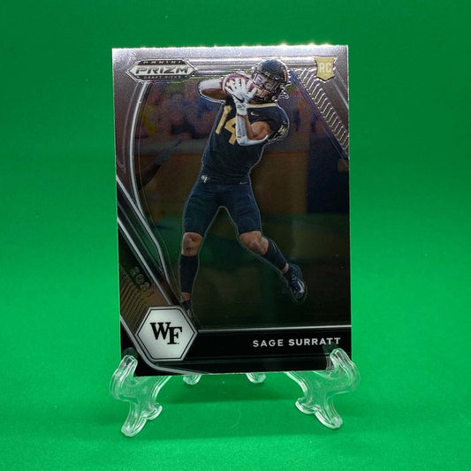 Raw Individual Card: 2021 Prizm Draft Picks Base Set - Sage Surratt (#134) - Hails Mary Cards
