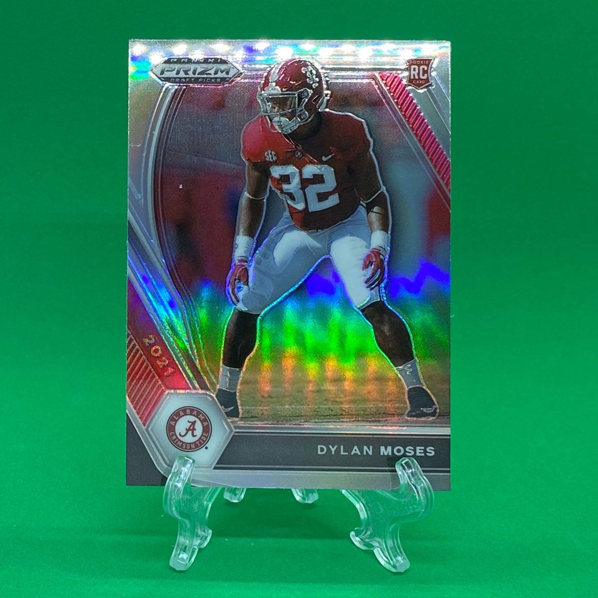Raw Individual Card: 2021 Prizm Draft Picks Base Set, Silver - Dylan Moses (#140) - Hails Mary Cards