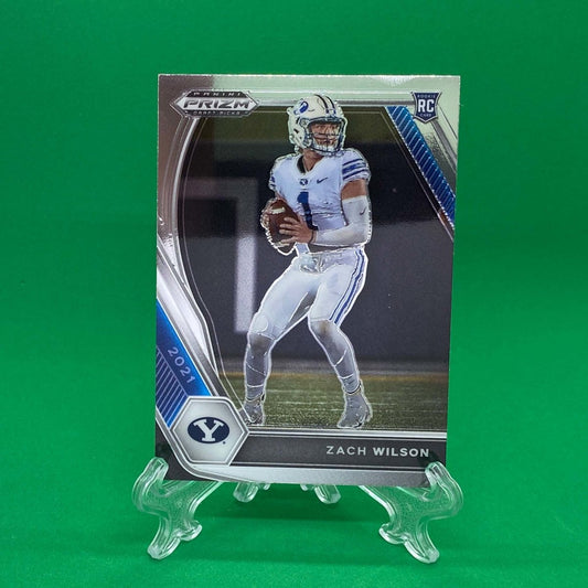 Raw Individual Card: 2021 Prizm Draft Picks Base Set - Zach Wilson (#105) - Hails Mary Cards