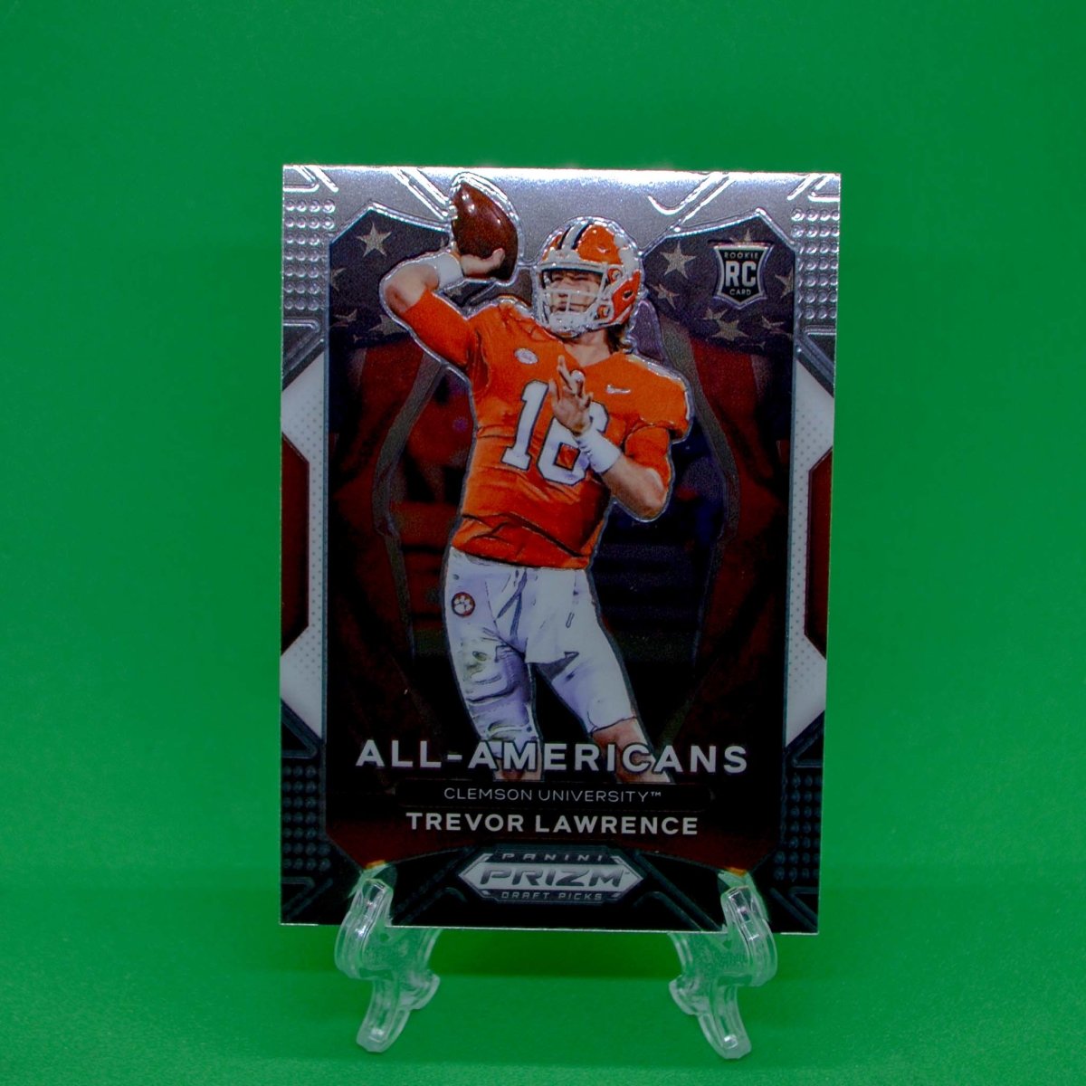 Raw Individual Card: 2021 Prizm Draft Picks Base Set(All American) - Trevor Lawrence (#181) - Hails Mary Cards