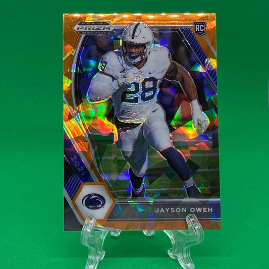 Raw Individual Card: 2021 Prizm Draft Picks Base Set(Base), Orange Ice - Jayson Oweh (#154) - Hails Mary Cards